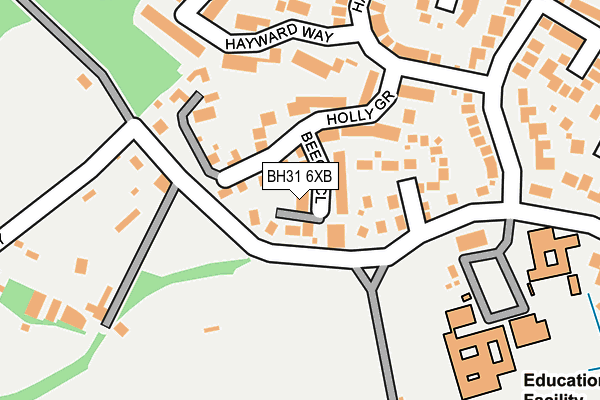 BH31 6XB map - OS OpenMap – Local (Ordnance Survey) BH31 6XB map - OS OpenMap – Local (Ordnance Survey)