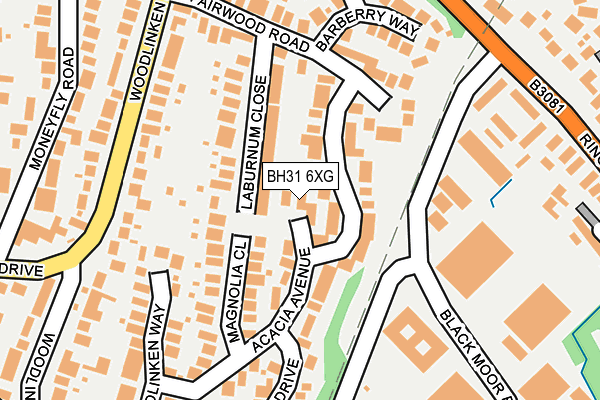 BH31 6XG map - OS OpenMap – Local (Ordnance Survey) BH31 6XG map - OS OpenMap – Local (Ordnance Survey)