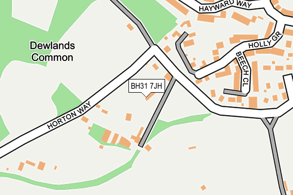 BH31 7JH map - OS OpenMap – Local (Ordnance Survey)