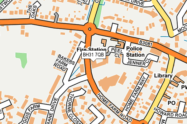 BH31 7QB map - OS OpenMap – Local (Ordnance Survey) BH31 7QB map - OS OpenMap – Local (Ordnance Survey)