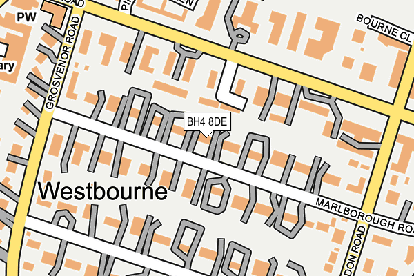 BH4 8DE map - OS OpenMap – Local (Ordnance Survey)