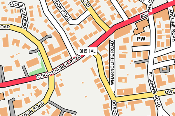 BH5 1AL map - OS OpenMap – Local (Ordnance Survey) BH5 1AL map - OS OpenMap – Local (Ordnance Survey)