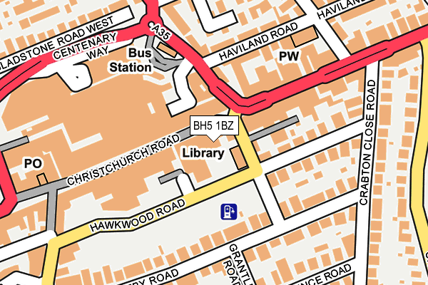 BH5 1BZ map - OS OpenMap – Local (Ordnance Survey) BH5 1BZ map - OS OpenMap – Local (Ordnance Survey)