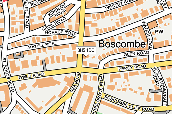 BH5 1DQ map - OS OpenMap – Local (Ordnance Survey)