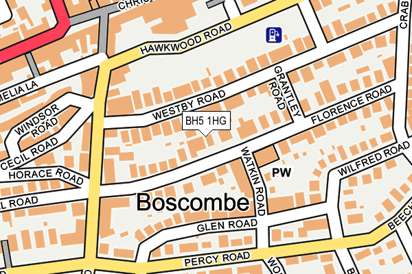 BH5 1HG map - OS OpenMap – Local (Ordnance Survey)