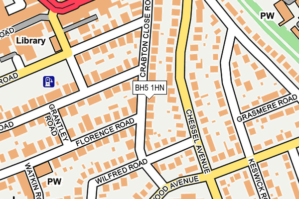 BH5 1HN map - OS OpenMap – Local (Ordnance Survey) BH5 1HN map - OS OpenMap – Local (Ordnance Survey)