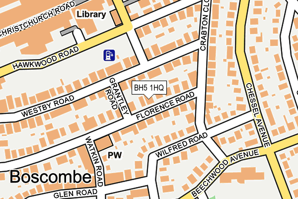 BH5 1HQ map - OS OpenMap – Local (Ordnance Survey)