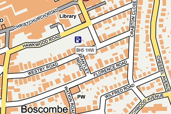 BH5 1HW map - OS OpenMap – Local (Ordnance Survey) BH5 1HW map - OS OpenMap – Local (Ordnance Survey)