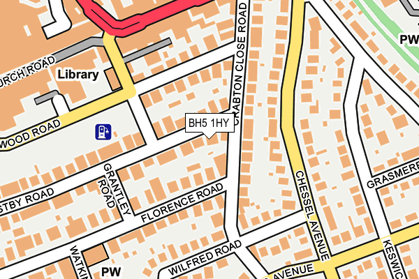 BH5 1HY map - OS OpenMap – Local (Ordnance Survey) BH5 1HY map - OS OpenMap – Local (Ordnance Survey)