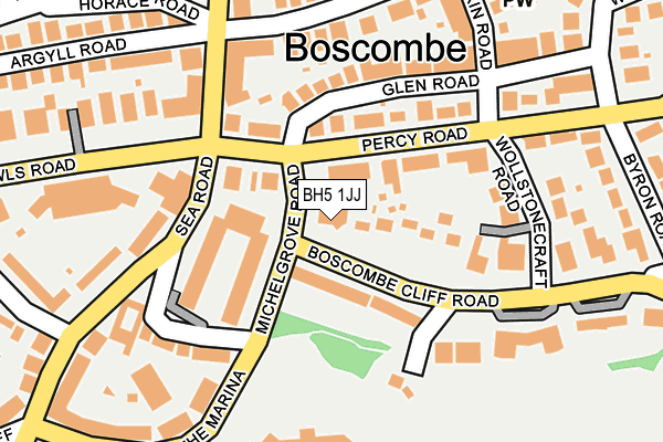 BH5 1JJ map - OS OpenMap – Local (Ordnance Survey)