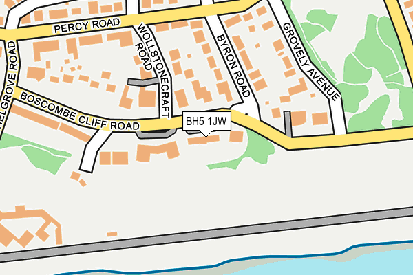 BH5 1JW map - OS OpenMap – Local (Ordnance Survey) BH5 1JW map - OS OpenMap – Local (Ordnance Survey)