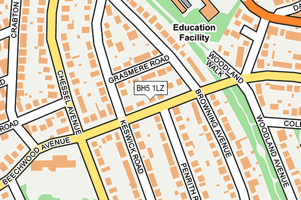 BH5 1LZ map - OS OpenMap – Local (Ordnance Survey) BH5 1LZ map - OS OpenMap – Local (Ordnance Survey)