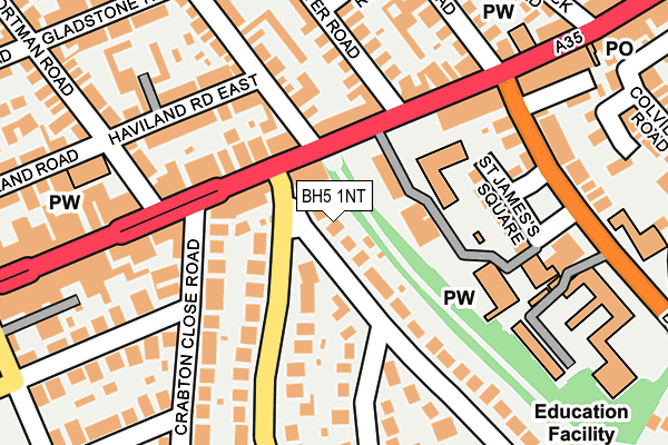 BH5 1NT map - OS OpenMap – Local (Ordnance Survey) BH5 1NT map - OS OpenMap – Local (Ordnance Survey)