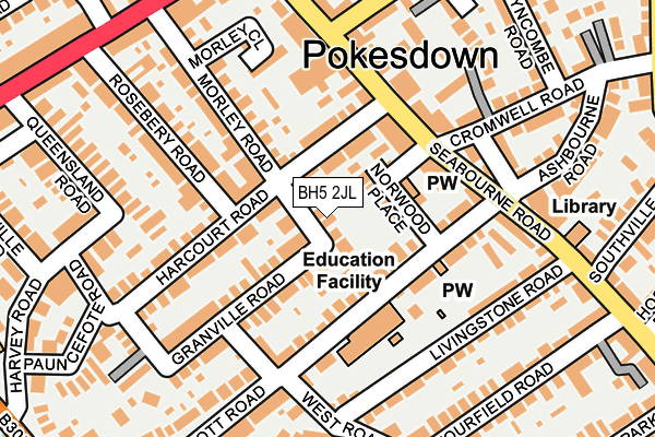 BH5 2JL map - OS OpenMap – Local (Ordnance Survey) BH5 2JL map - OS OpenMap – Local (Ordnance Survey)