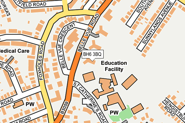 BH6 3BQ map - OS OpenMap – Local (Ordnance Survey) BH6 3BQ map - OS OpenMap – Local (Ordnance Survey)