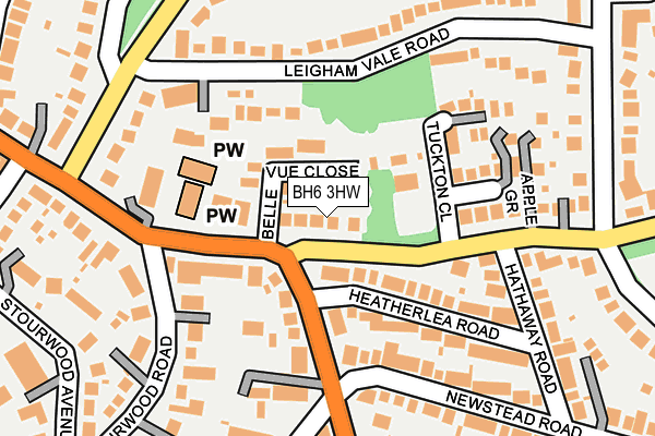 BH6 3HW map - OS OpenMap – Local (Ordnance Survey) BH6 3HW map - OS OpenMap – Local (Ordnance Survey)