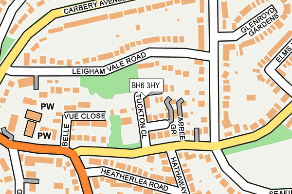 BH6 3HY map - OS OpenMap – Local (Ordnance Survey) BH6 3HY map - OS OpenMap – Local (Ordnance Survey)
