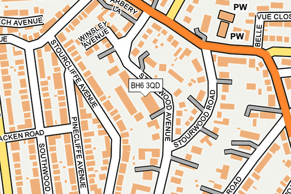BH6 3QD map - OS OpenMap – Local (Ordnance Survey) BH6 3QD map - OS OpenMap – Local (Ordnance Survey)