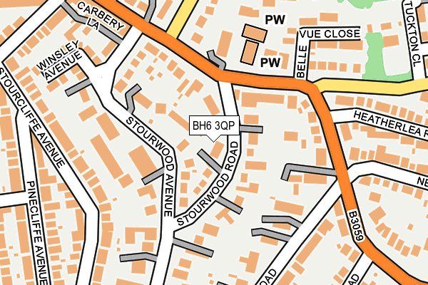 BH6 3QP map - OS OpenMap – Local (Ordnance Survey) BH6 3QP map - OS OpenMap – Local (Ordnance Survey)