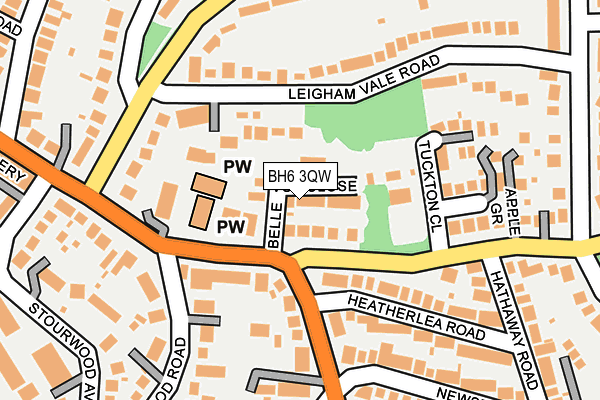 BH6 3QW map - OS OpenMap – Local (Ordnance Survey) BH6 3QW map - OS OpenMap – Local (Ordnance Survey)