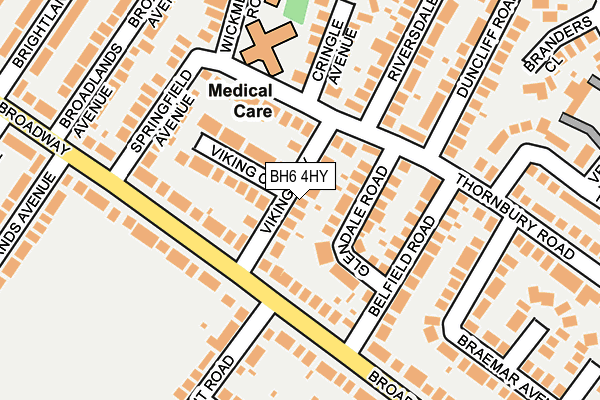 BH6 4HY map - OS OpenMap – Local (Ordnance Survey) BH6 4HY map - OS OpenMap – Local (Ordnance Survey)