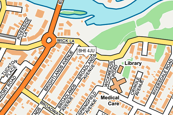 BH6 4JU map - OS OpenMap – Local (Ordnance Survey) BH6 4JU map - OS OpenMap – Local (Ordnance Survey)