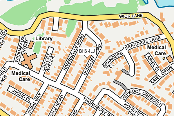 BH6 4LJ map - OS OpenMap – Local (Ordnance Survey) BH6 4LJ map - OS OpenMap – Local (Ordnance Survey)