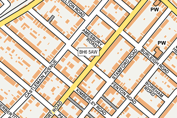 BH6 5AW map - OS OpenMap – Local (Ordnance Survey) BH6 5AW map - OS OpenMap – Local (Ordnance Survey)