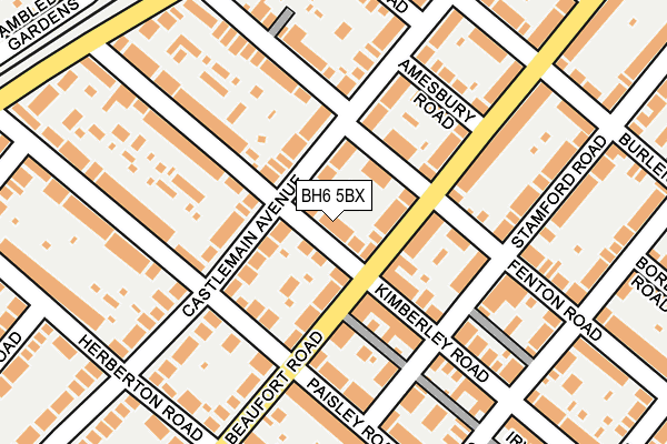 BH6 5BX map - OS OpenMap – Local (Ordnance Survey) BH6 5BX map - OS OpenMap – Local (Ordnance Survey)