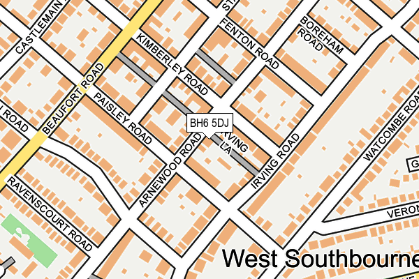BH6 5DJ map - OS OpenMap – Local (Ordnance Survey)
