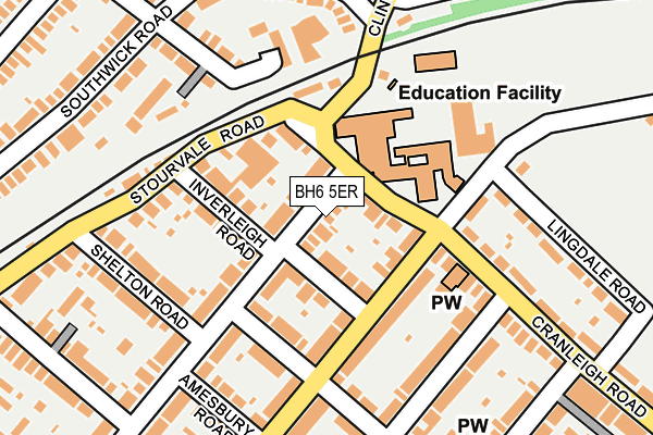 BH6 5ER map - OS OpenMap – Local (Ordnance Survey)