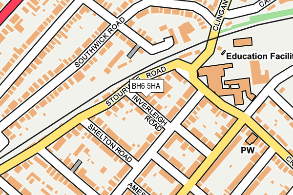 BH6 5HA map - OS OpenMap – Local (Ordnance Survey) BH6 5HA map - OS OpenMap – Local (Ordnance Survey)