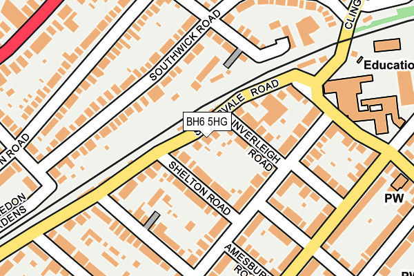 BH6 5HG map - OS OpenMap – Local (Ordnance Survey) BH6 5HG map - OS OpenMap – Local (Ordnance Survey)