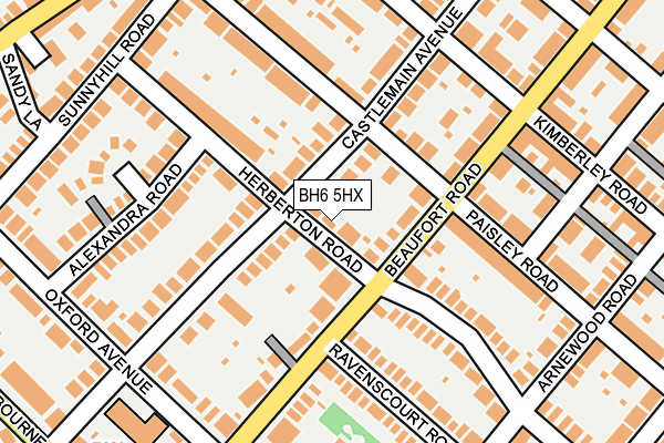BH6 5HX map - OS OpenMap – Local (Ordnance Survey) BH6 5HX map - OS OpenMap – Local (Ordnance Survey)