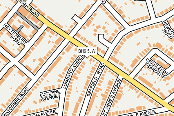 BH6 5JW map - OS OpenMap – Local (Ordnance Survey) BH6 5JW map - OS OpenMap – Local (Ordnance Survey)