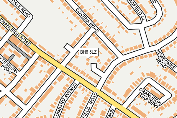 BH6 5LZ map - OS OpenMap – Local (Ordnance Survey) BH6 5LZ map - OS OpenMap – Local (Ordnance Survey)