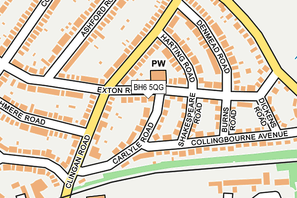 BH6 5QG map - OS OpenMap – Local (Ordnance Survey) BH6 5QG map - OS OpenMap – Local (Ordnance Survey)