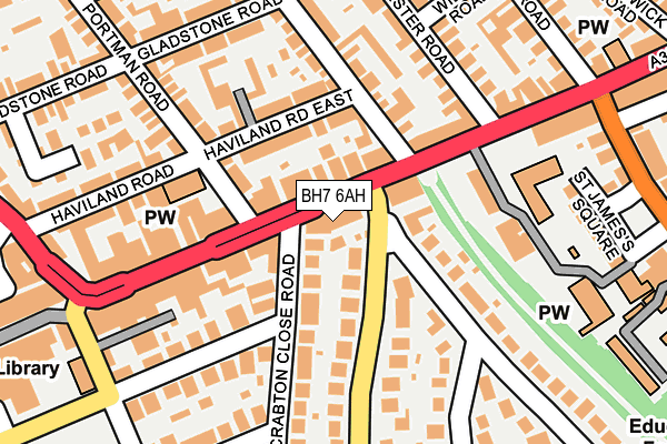 BH7 6AH map - OS OpenMap – Local (Ordnance Survey) BH7 6AH map - OS OpenMap – Local (Ordnance Survey)
