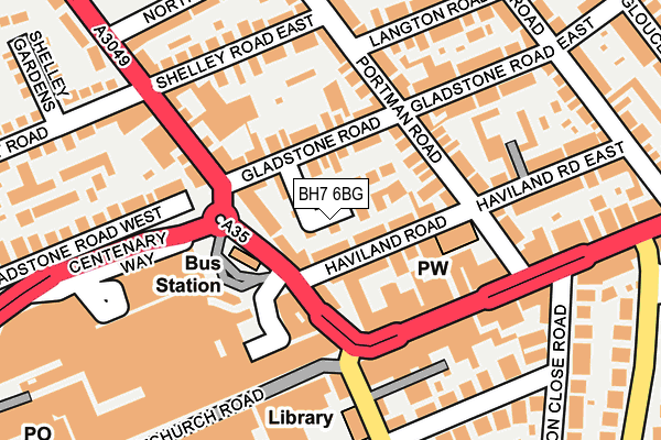 BH7 6BG map - OS OpenMap – Local (Ordnance Survey) BH7 6BG map - OS OpenMap – Local (Ordnance Survey)