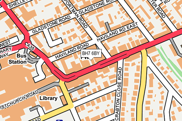 BH7 6BY map - OS OpenMap – Local (Ordnance Survey) BH7 6BY map - OS OpenMap – Local (Ordnance Survey)