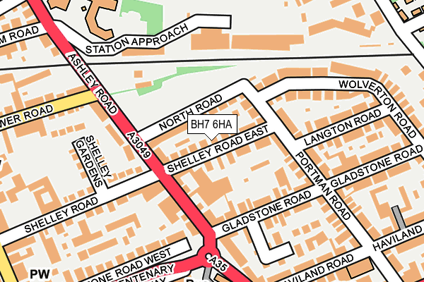 BH7 6HA map - OS OpenMap – Local (Ordnance Survey) BH7 6HA map - OS OpenMap – Local (Ordnance Survey)