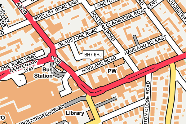 BH7 6HJ map - OS OpenMap – Local (Ordnance Survey)