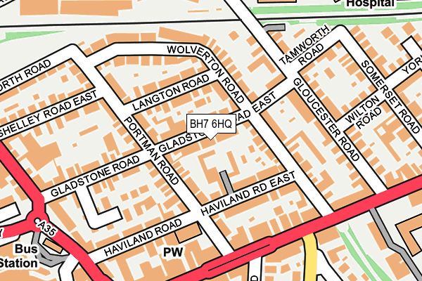 BH7 6HQ map - OS OpenMap – Local (Ordnance Survey) BH7 6HQ map - OS OpenMap – Local (Ordnance Survey)