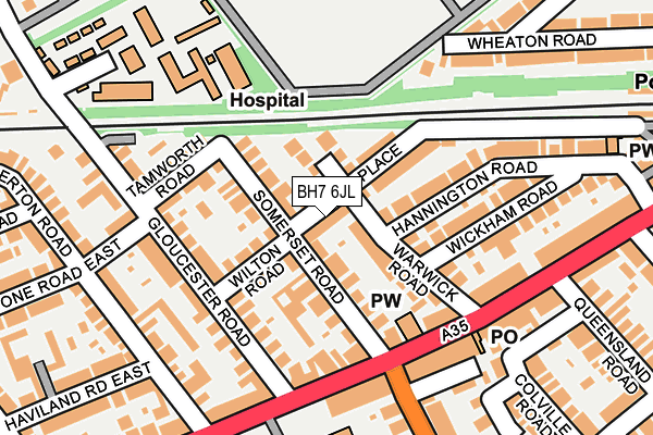 BH7 6JL map - OS OpenMap – Local (Ordnance Survey)