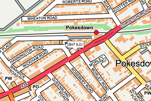 BH7 6JU map - OS OpenMap – Local (Ordnance Survey)