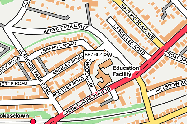 BH7 6LZ map - OS OpenMap – Local (Ordnance Survey) BH7 6LZ map - OS OpenMap – Local (Ordnance Survey)