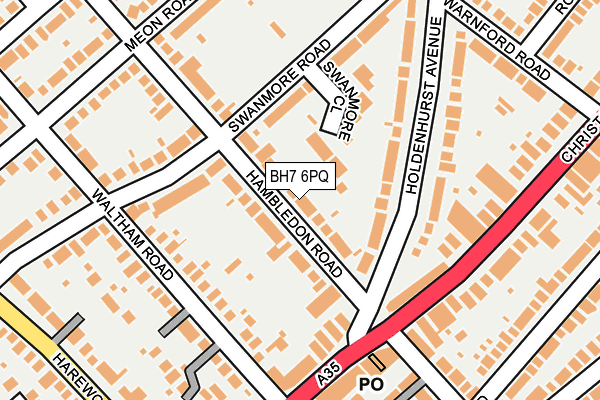 BH7 6PQ map - OS OpenMap – Local (Ordnance Survey) BH7 6PQ map - OS OpenMap – Local (Ordnance Survey)