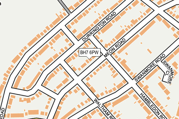 BH7 6PW map - OS OpenMap – Local (Ordnance Survey) BH7 6PW map - OS OpenMap – Local (Ordnance Survey)