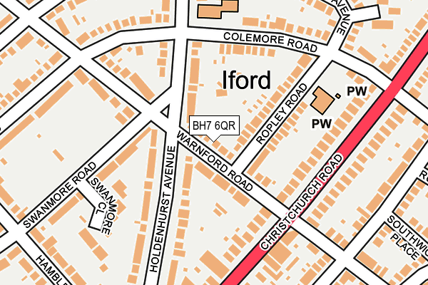 BH7 6QR map - OS OpenMap – Local (Ordnance Survey) BH7 6QR map - OS OpenMap – Local (Ordnance Survey)