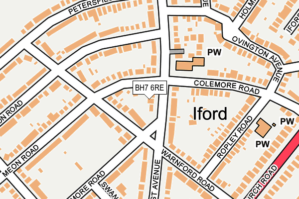 BH7 6RE map - OS OpenMap – Local (Ordnance Survey) BH7 6RE map - OS OpenMap – Local (Ordnance Survey)